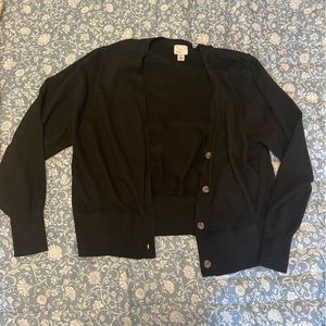 Plain black basic cardigan